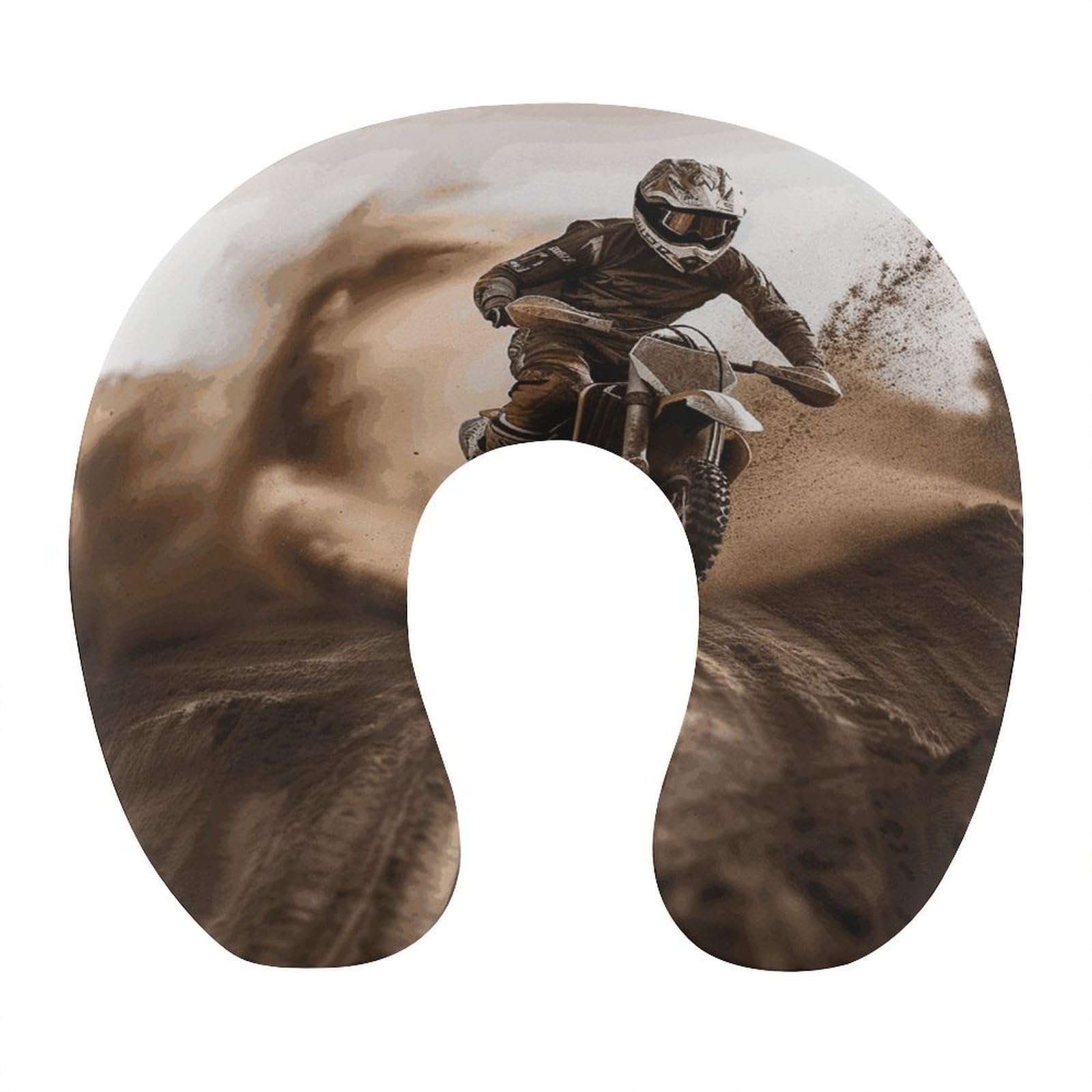 FekiLoot Motocross Travel Pillow,U Shaped Office Napping Pillow Support Neck and Head Comfortable Travel Neck Pillow U Shape Sleeping Essentials for Long Haul Flights