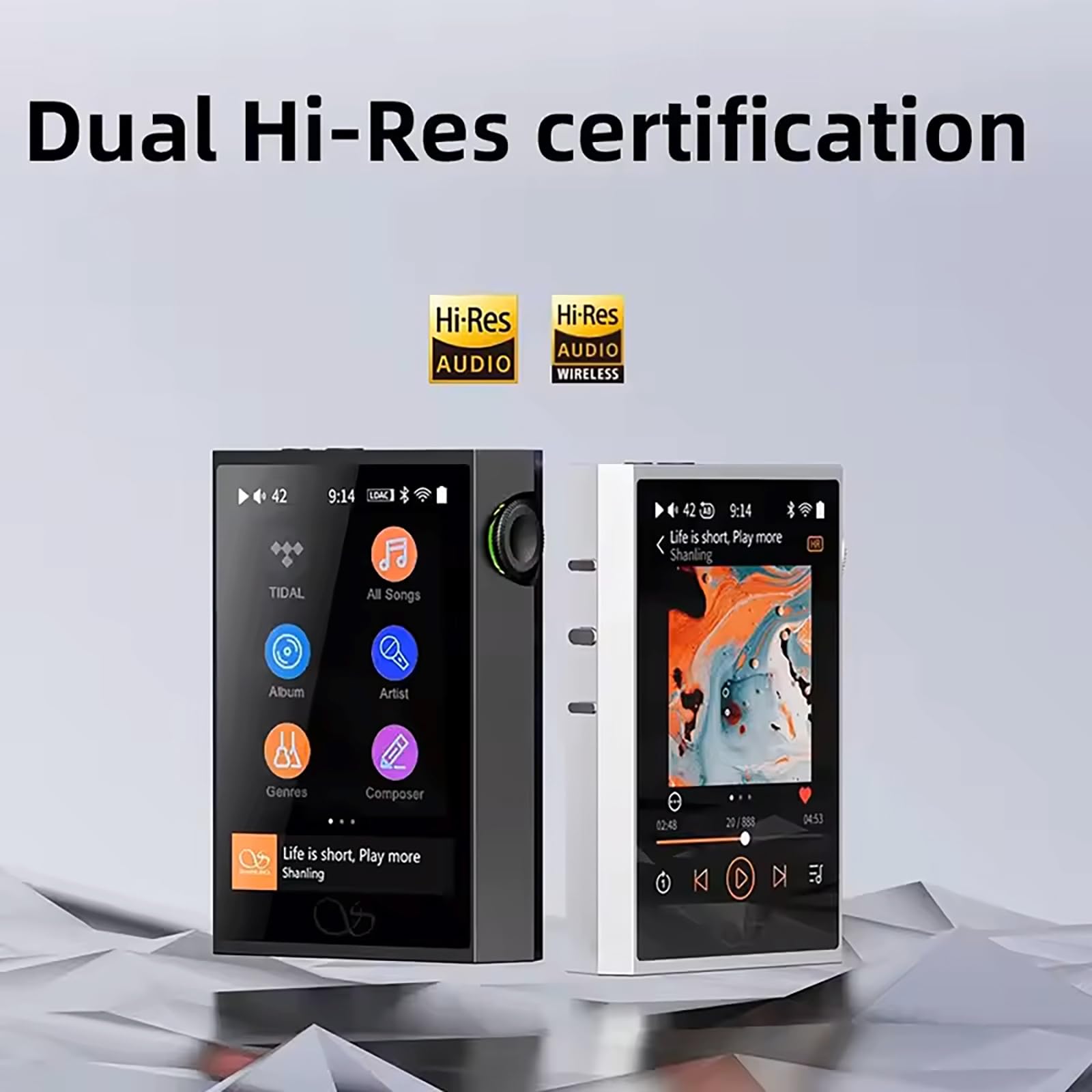 SHANLING M1 Plus Pure Music Player, portatile ad alta risoluzione MP3 Plyaer, Bluetooth 5.2 Digital Audio Player, ES9069Q DAC, 768kHz/32bit, DSD512,661mW @32Ω uscita, supporto LDAC/WiFi/DLNA/Airplay