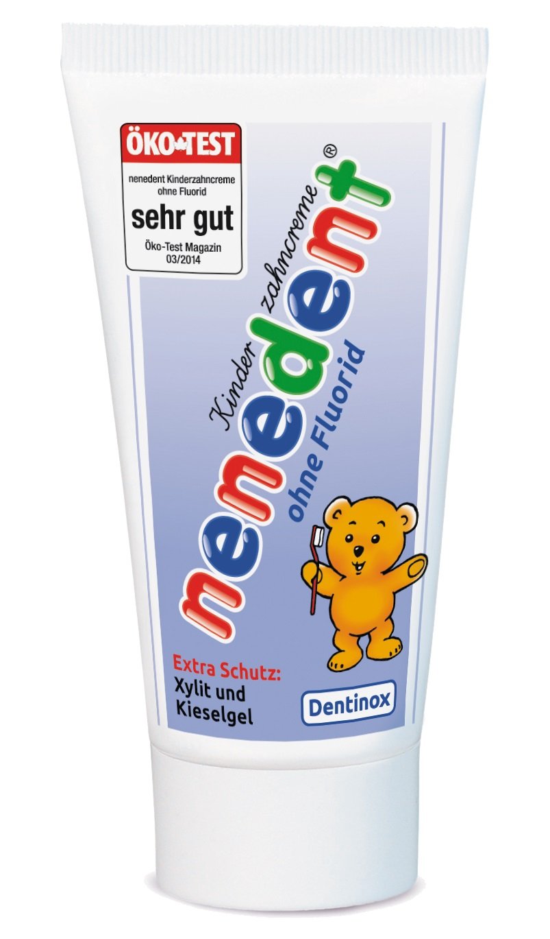 Dentinox Kinderzahncreme ohne Fluorid, mildes Apfel-Banane Aroma, 50 ml