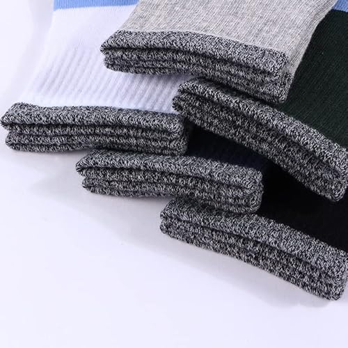 HZH 5 pares de meias masculinas de algodão para esportes de secagem rápida outono inverno para trekk