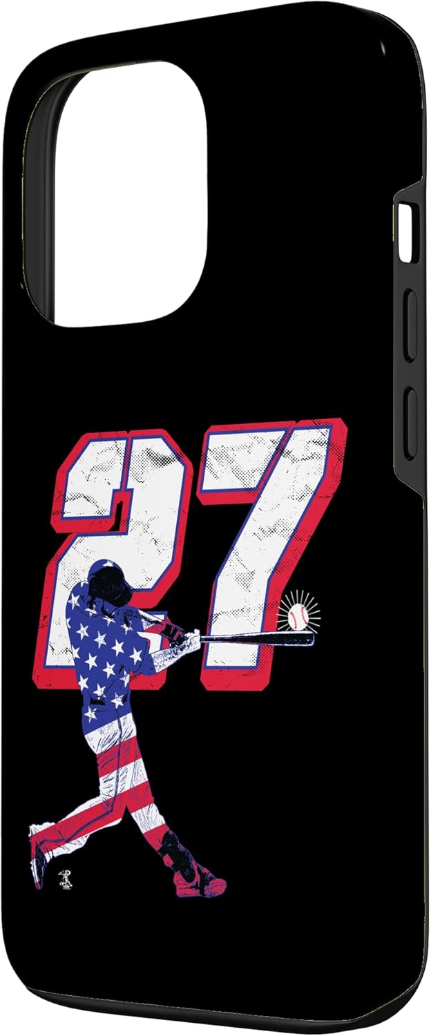 Mike Trout Flag Silhouette Gameday Case for iPhone 13 Pro