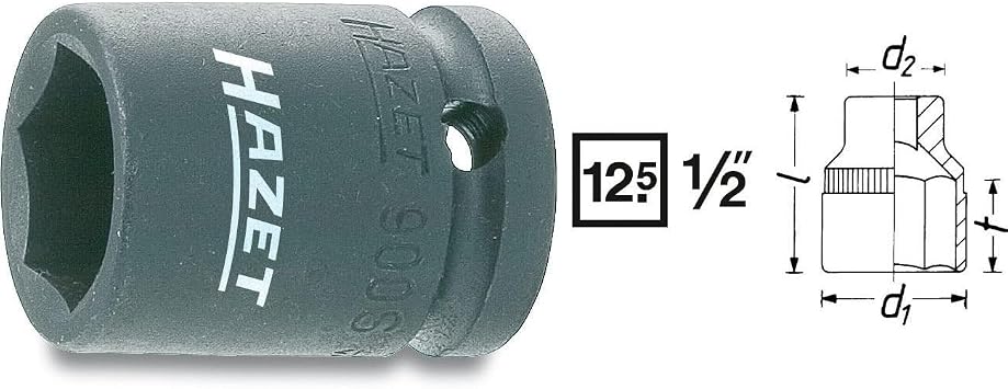 Hazet 900S-19 Kraft Hexagonal- Socket Spanner Insert