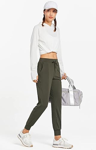 Miniatura 5 de Libin Pantalones Jogger para Mujer Atléticos para Correr PetiteRegularTall Pantalones de Entrenamiento con Bolsillos Cónicos Casuales de Ejercicio