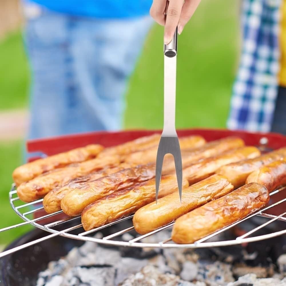 Kit de 20 Accesorios para Barbacoa de Camping, Juego de Herramientas de Acero Inoxidable, Hombres y Mujeres.