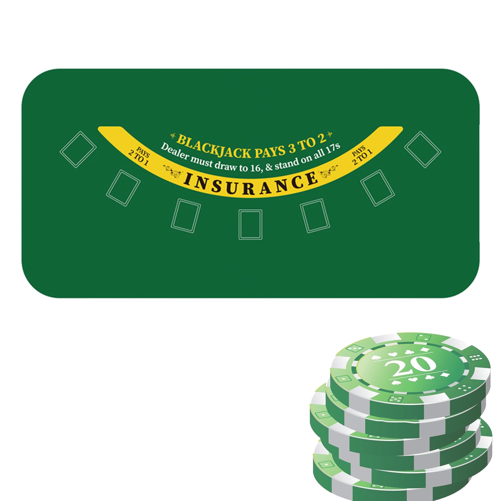 Dessus de table de poker antidérapant