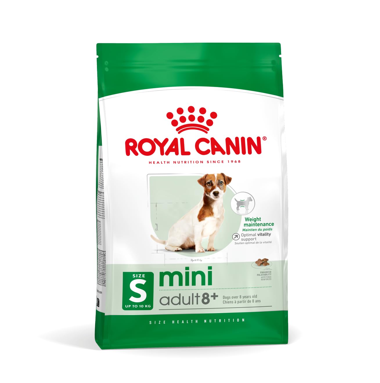 Royal Canin Mini Adult 8+ | 4 kg | Alimento Completo para Perros Mayores de Razas pequeñas | A Partir de los 8 años | Contenido energético Ajustado y tamaño de croqueta Adaptado