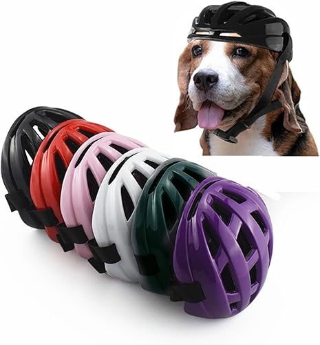 Miniatura 7 de KANGQL Casco de seguridad para perro y motocicleta con correa ajustable para la barbilla, casco de moda para perros y gatos, casco para mascotas,