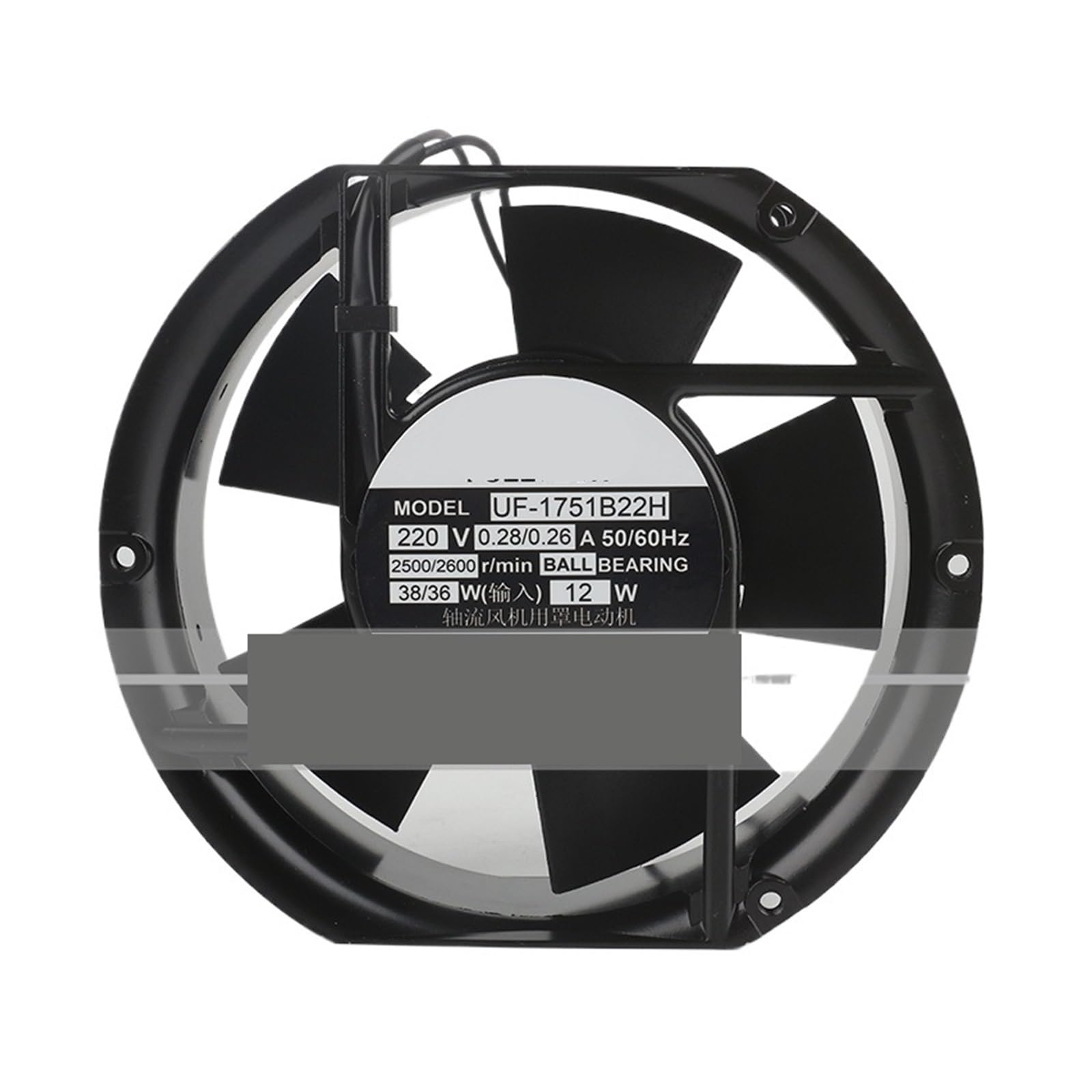 RTYGHBSWU 230V AC220V 0.28/0.26A 38/36W 172X150X51MM 17CM UF-1751B22H Fan