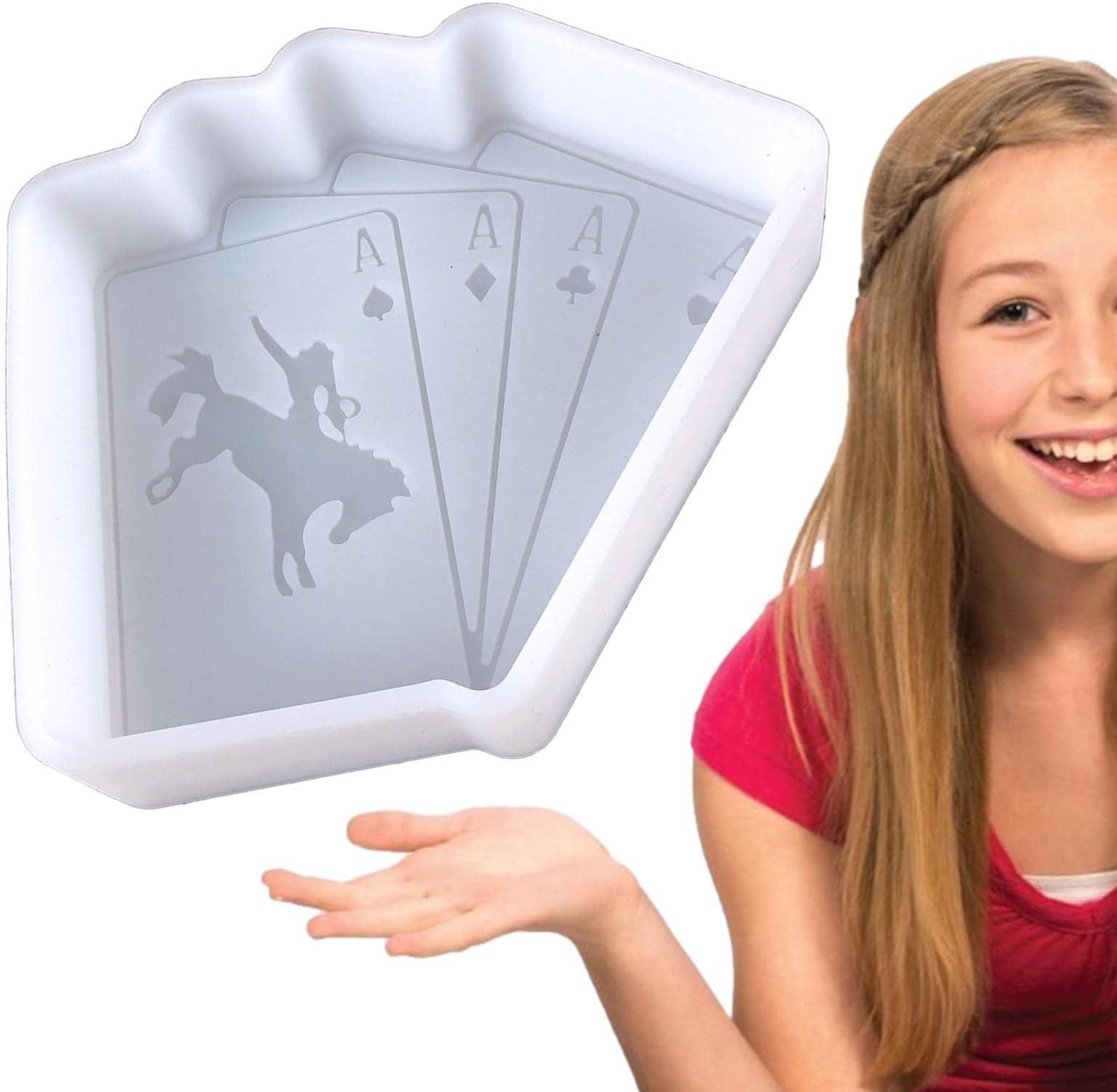 Poker Silicone Mold - 3D Reusable Playing Card Silicone Soap Mold,Silicone Mold for Candles Poker Resin Mold Soap Mold Playing Card Mold Mold Epoxy Mold Playing Card Silicone Candle
