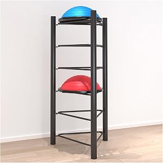 Gold 6-Tier Half Ball Balance Trainer Stand - Stability Exercise Equipment For Gym & Yoga Studio Freestanding Fitness Solution For Core Strength And Balance Training