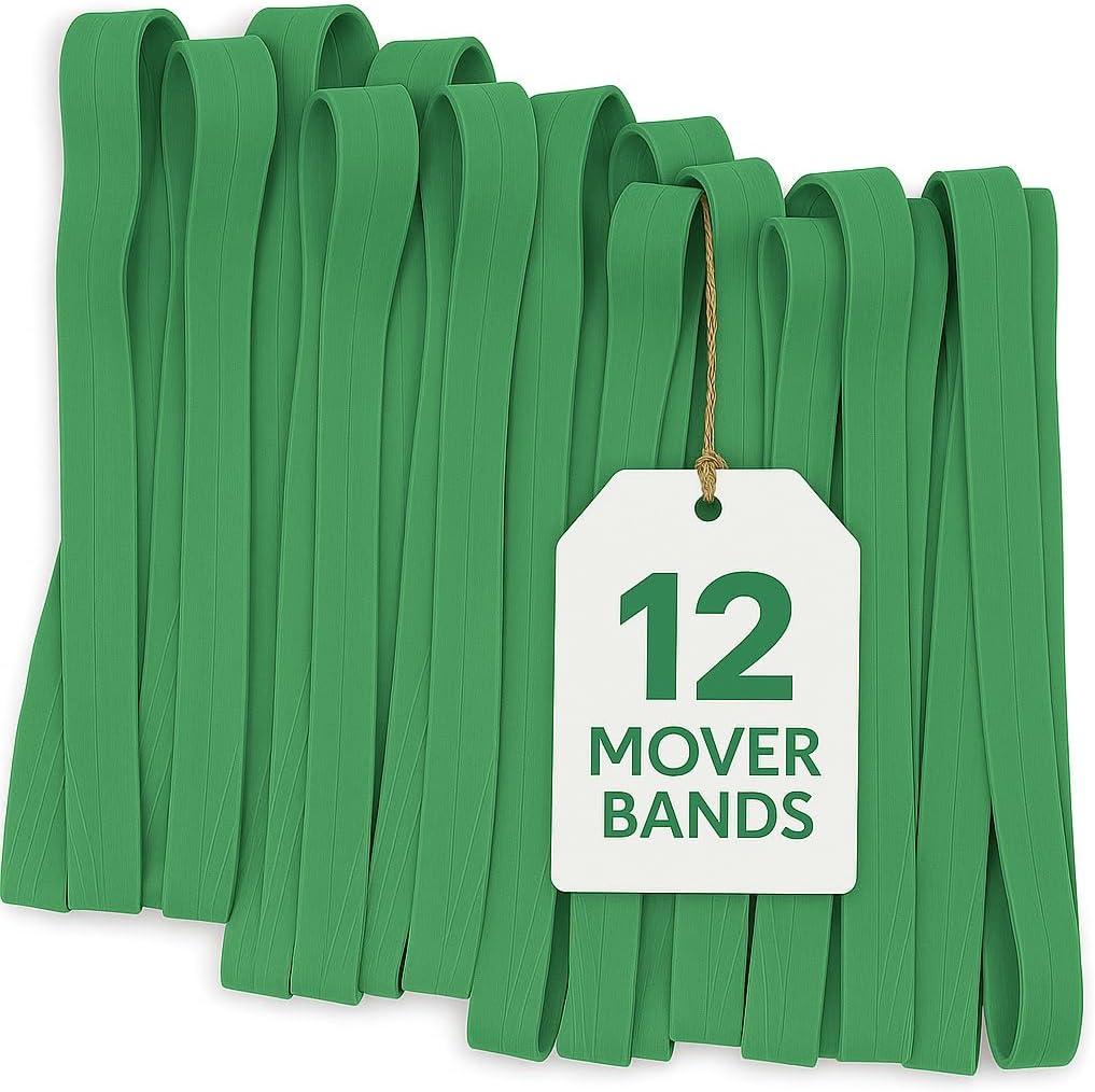 12 Pack of Furniture Rubber Bands- Medium 30" Extra Large Mover Band Extra Strength - Pallet Band or Moving Blanket Band - by Kitchentoolz