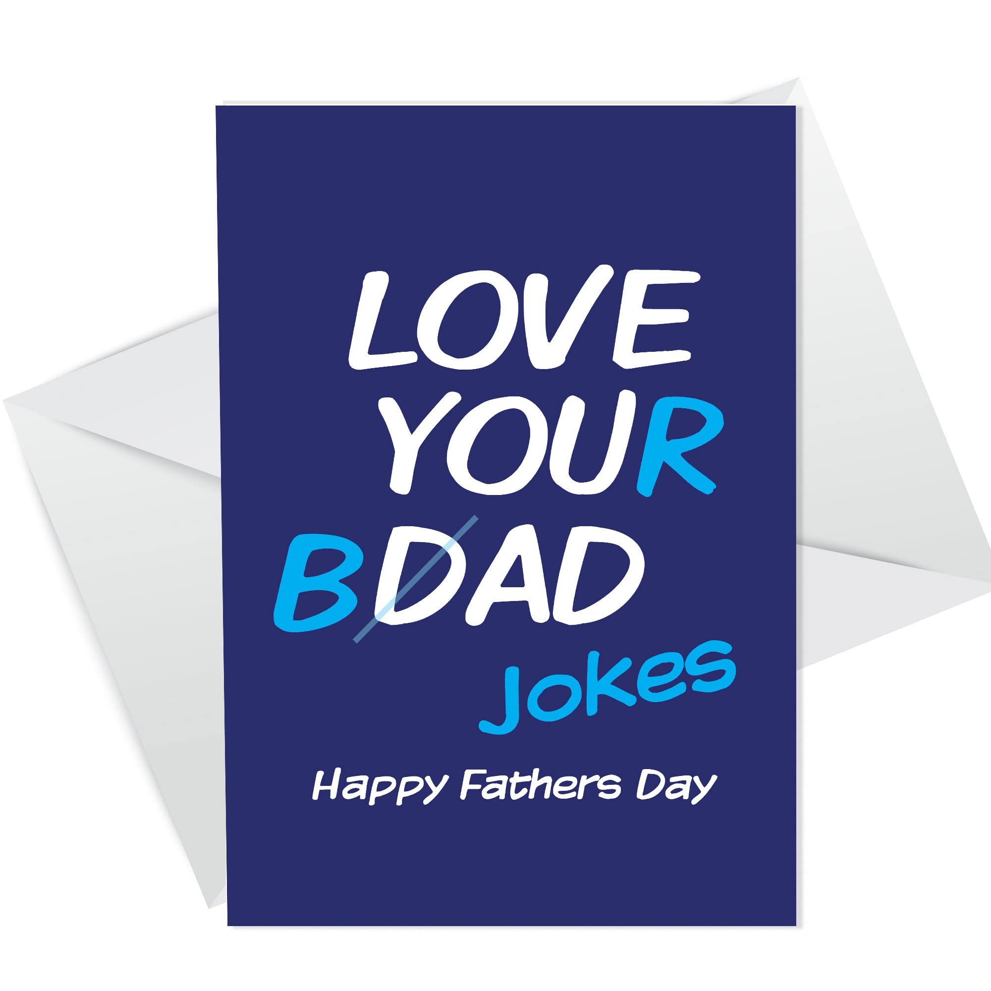 RED OCEAN Funny Hilarious Fathers Day Cards For Dad Card From Daughter Son Joke Birthday Card For Him