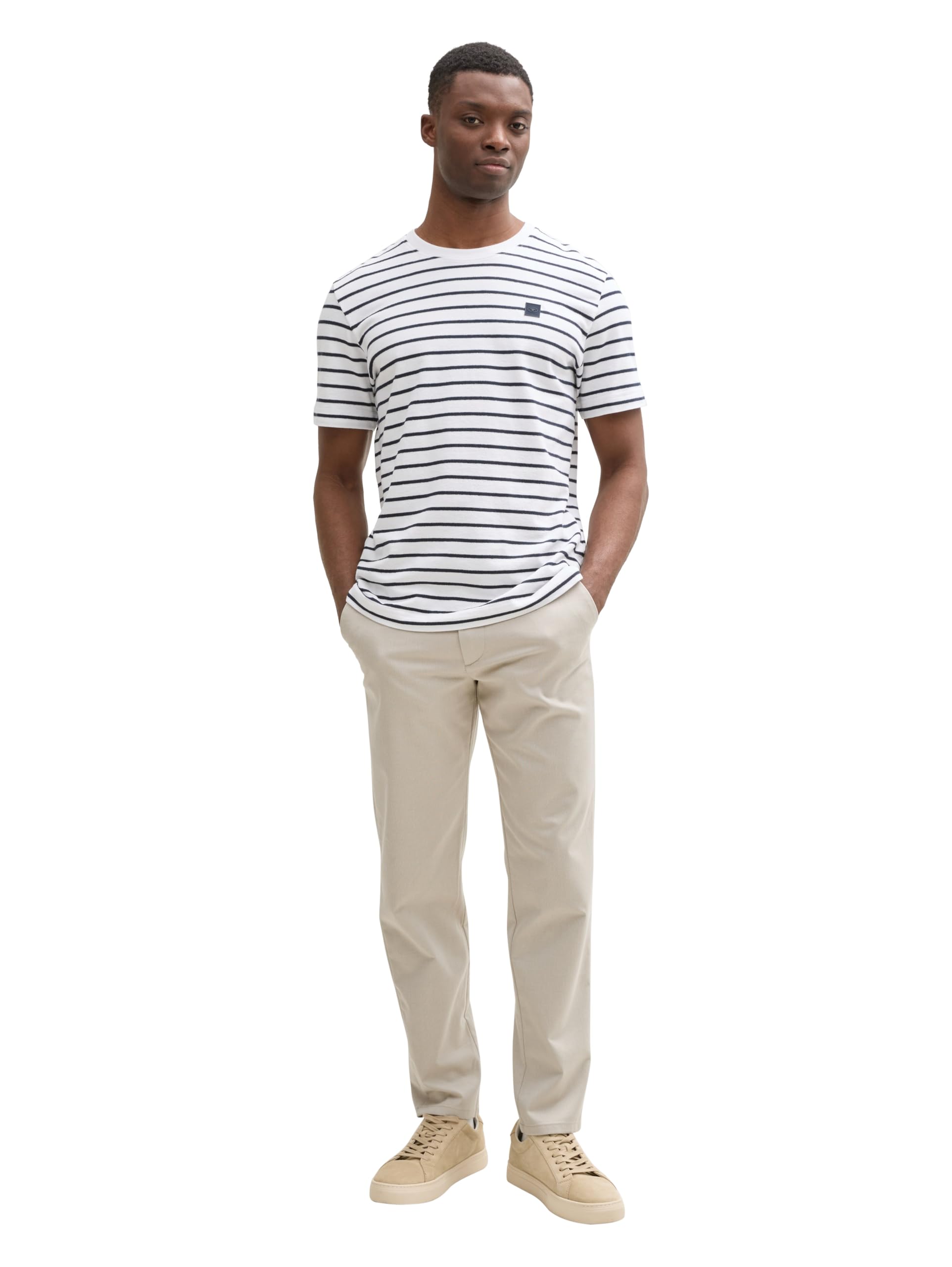 TOM TAILOR Denim Herren Regular Fit Chino Hose mit Gürtel