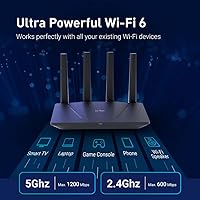 Vista 3 de GL.iNet GL-AX1800(Flint) Router WiFi 6 - Router de Internet inalámbrico Gigabit de doble banda 5 puertos Ethernet de 1G Hasta 120 dispositivos