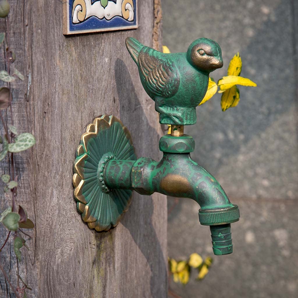 Robinet en Laiton Antique de Jardin extérieur 1/2 Robinet d'oiseau de Bassin de vadrouille de Machine à Laver