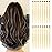 KGBFASS Blonde Hair Extensions One Color Clip in on Hairpieces Synthetic Colored Halloween Christmas Party Highlight 20inch Colorful Hairpieces for Women (613 16Pcs)