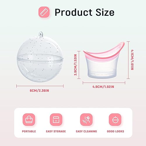 Miniatura 2 de AXLOFO Vaso para lavado de ojos, kit de baño para lavado de ojos (guía para gotas ocularesvaso de lavado), vaso de ojos de silicona para limpieza