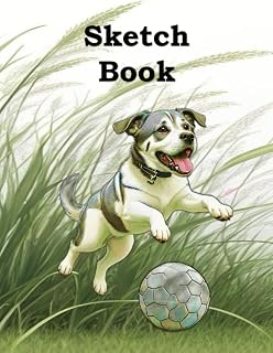 SketchBook: Dog cover, Blank paper, notebook for sketching, painting, drawing, Unlined. Large: 8.5 x 11 inches