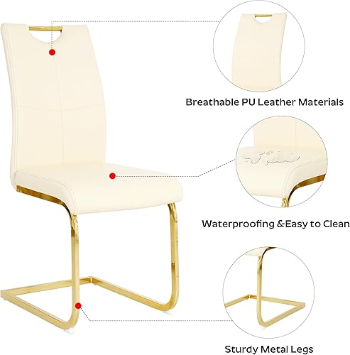 Miniatura 40 de Juego de mesa de comedor de 7 piezas para 6, mesa rectangular moderna de cristal con 6 sillas tapizadas de cuero, juegos de mesa y sillas de comedor