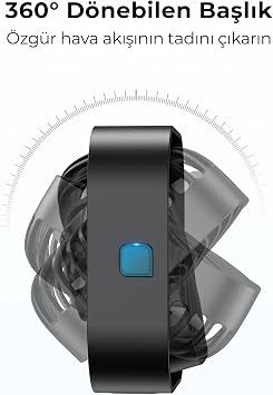 Warmco K51 Masaüstü Vantilatör 3 Kademeli 360° Döner Başlıklı USB Kablolu Soğutucu Fan Siyah