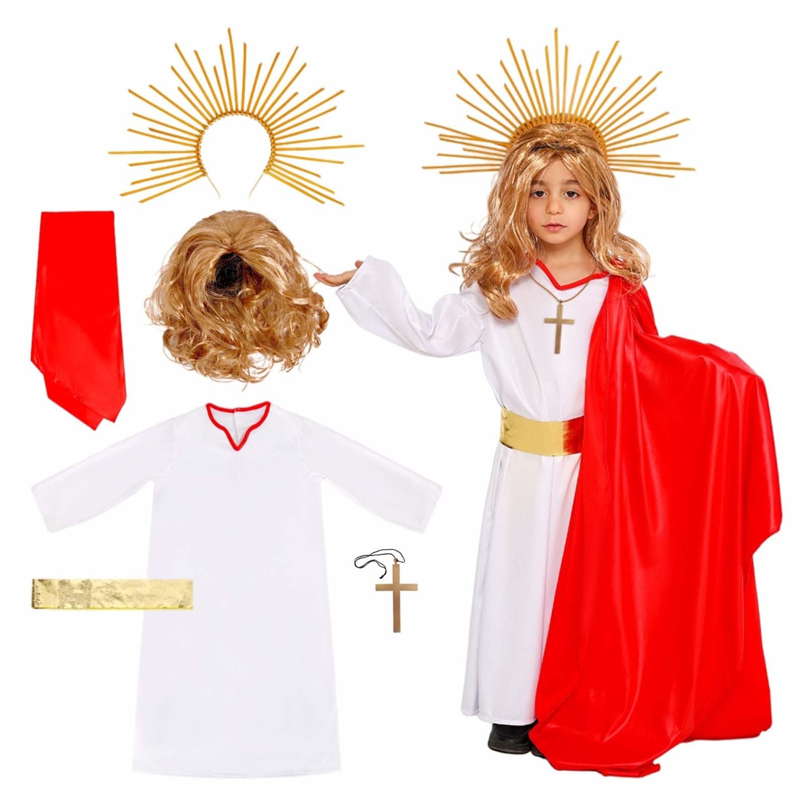 Faschingskostüme Kinder Jungen Gott Kostüm Mittelalterlich Für Fasching Karneval Kirchenspiel Bühnenperformance Perfekt Für Kleine Himmelsboten Kinder Faschingskostüm Junge Karnevalskostüm
