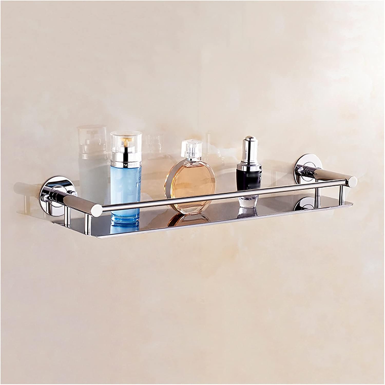 FURUIWUFENG Bathroom Organizer Bathroom Shelf,Stainless Steel Bathroom Wall