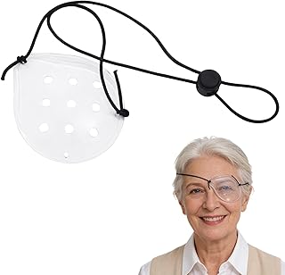 Post-Surgery Eye Protector for Adults - Transparent Medical Shield Patch with Adjustable Strap, Universal Left/Right Eye Fit for Sleeping, Showering & Cataract Recovery, Water-Resistant Cover, 1PCS