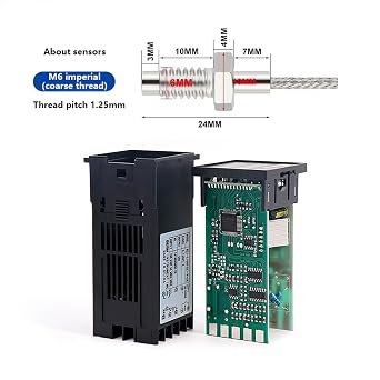 WANGCL Digital PID Controller Intelligent Thermostat with 25A SSR Relay K Type Thermocouple for Electrical Energy Chemical Industry Holding Tanks Ovens - 0-1300 ℃