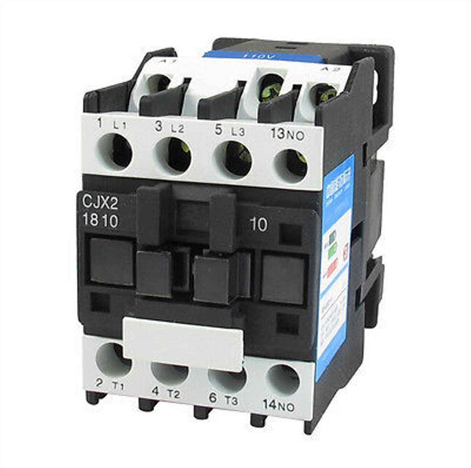 LKPEHTAGN Contactor CJX2-1810 3 5mm DIN Rail Mount AC Contactors Pole One No. 110V Coil 32a Industrial Electrics Replacement