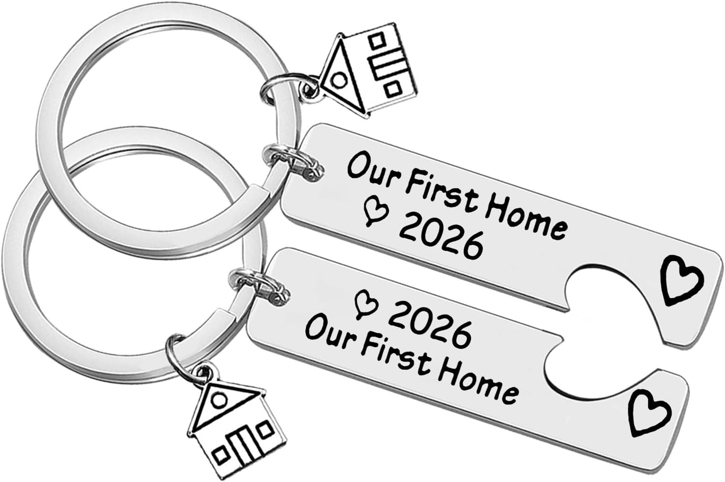 Our First Home 2026 Keychain Set for New Home Keychain Gift Housewarming Gifts for New Homeowner Couples First Home Gift New House Keychain for Friends Family New Home Owners