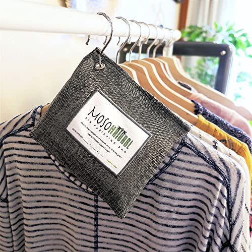 Moso Natural Air Purifying Bag 300G. A Scent Free Odor Eliminator For Closets, Bathrooms, Laundry Rooms, Pet Areas. Premium Moso Bamboo Charcoal Odor Absorber. Freestanding Design. #TOP5