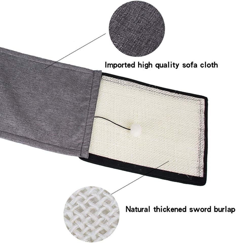 HAOZAIKEJI Cat Scratching Pad Natural Sisal Cat Scratcher Mat Kitty Scratcher Furniture Couch Corner Protector Easy Installation Scratch Pad for Sofa Couch Chair Bed