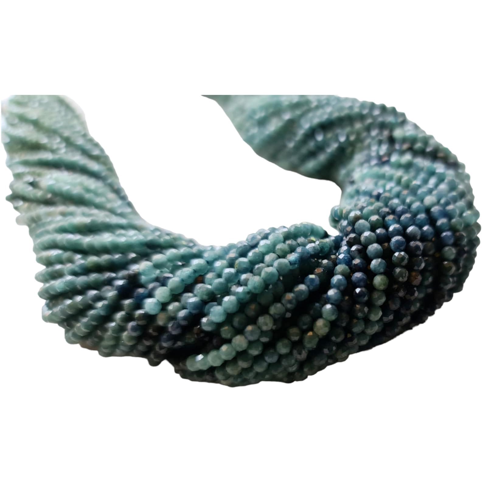 Perles d'aigue-marine mousse de 2,5 mm pour concevoir un collier personnalisé à offrir