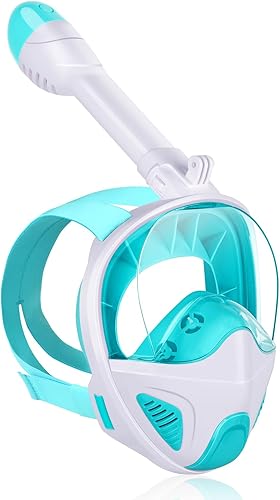 Miniatura 9 de Snorkel Mask Full Face, Snorkeling Gear for Adults with Latest Safety Breathing System and Dry Top System, 180 Panoramic View Snorkeling Mask with