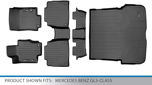 Miniatura 7 de SMARTLINER Alfombrillas de 3 filas – Forro de carga detrás de la segunda fila compatible con Mercedes-Benz GLS Class 2020-2025