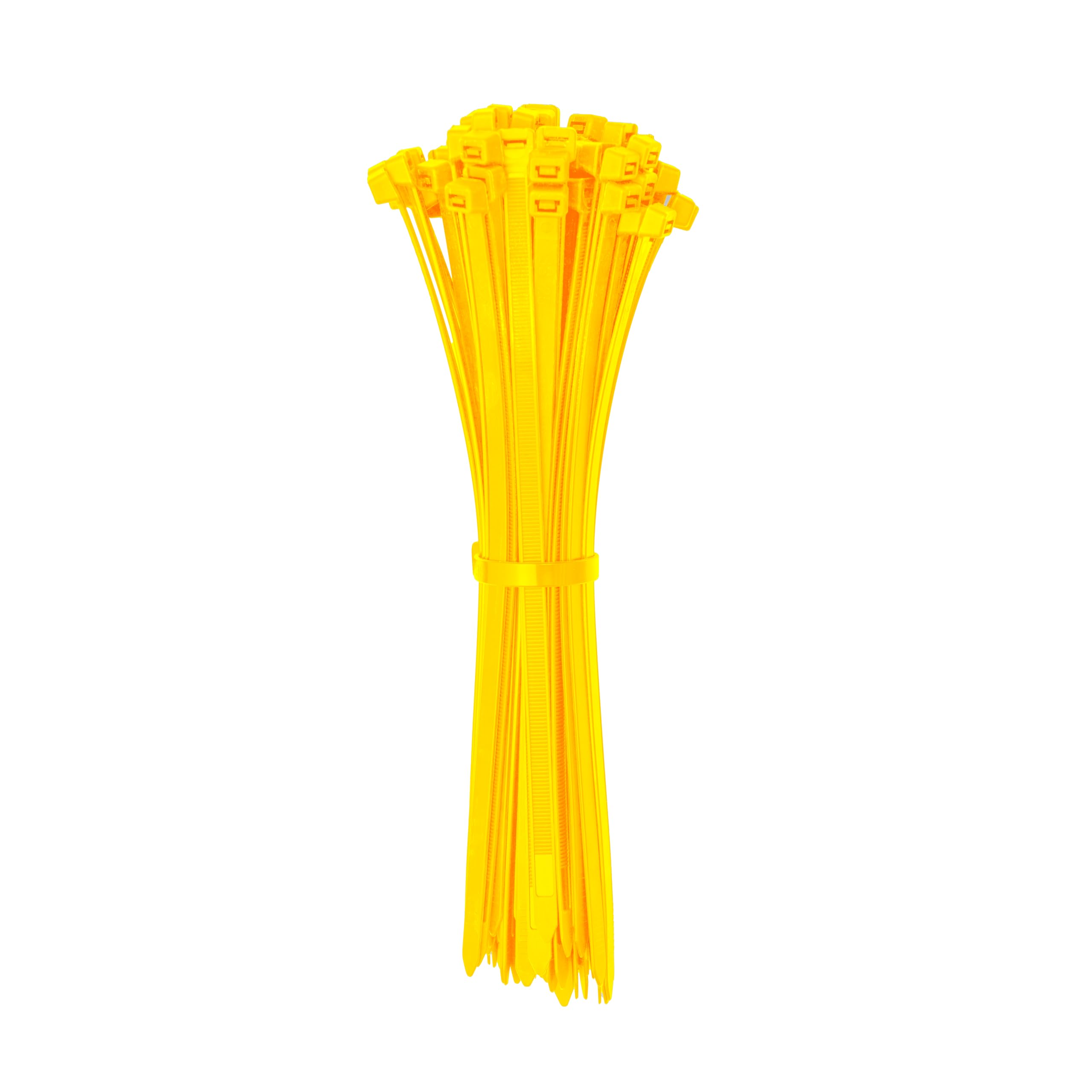 ERKO Cable Ties Yellow 200 x 3.6 mm 100 Pieces, for securing, Storage, Organization, Construction Sites, Short, 7.87 x 0.14 in