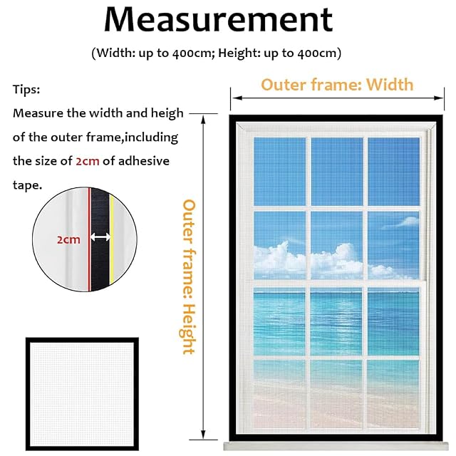 Foto 5 de 8 de Mosquitera para ventanas, red autoadhesiva antiinsectos, redes de protección para gatos con cremallera