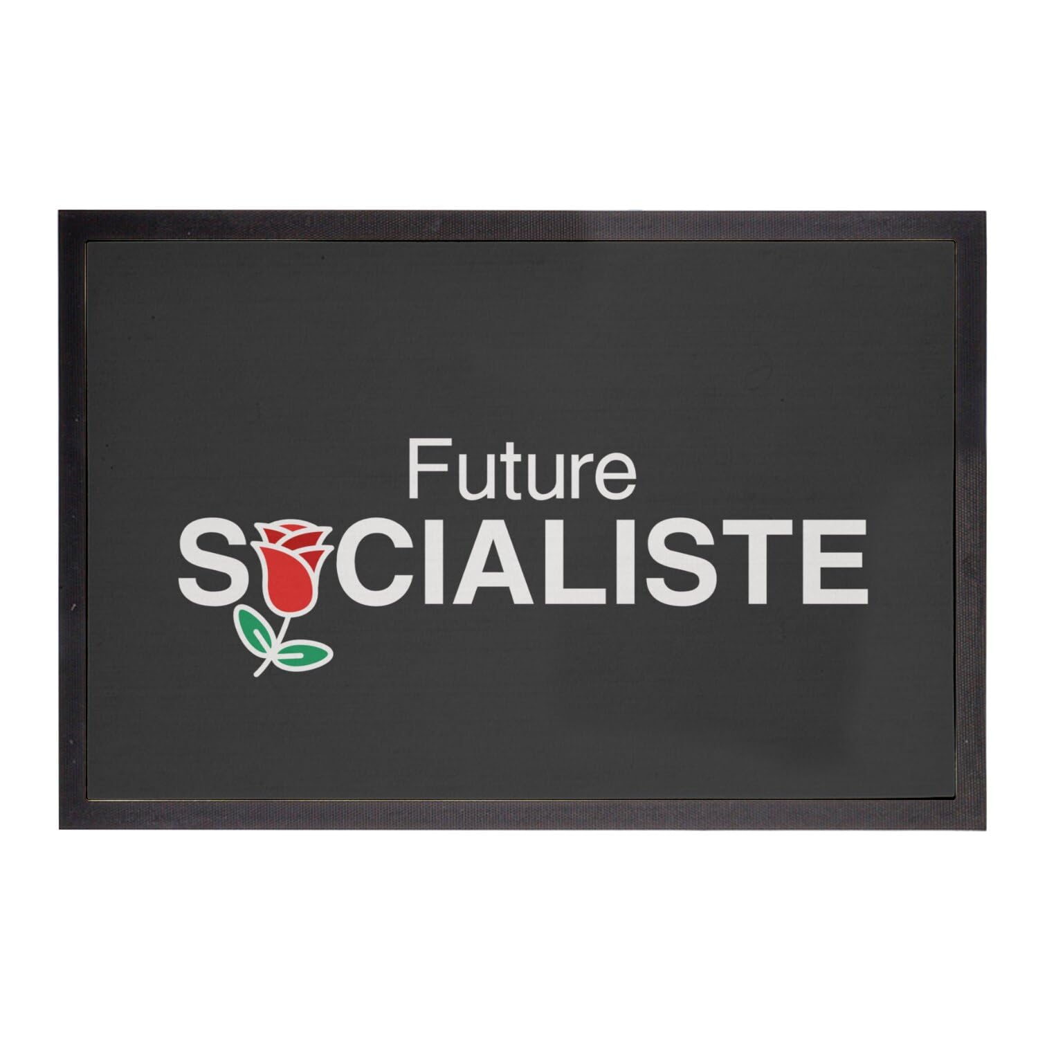Paillasson noir anti-saleté humour politique entrée propre 60x40