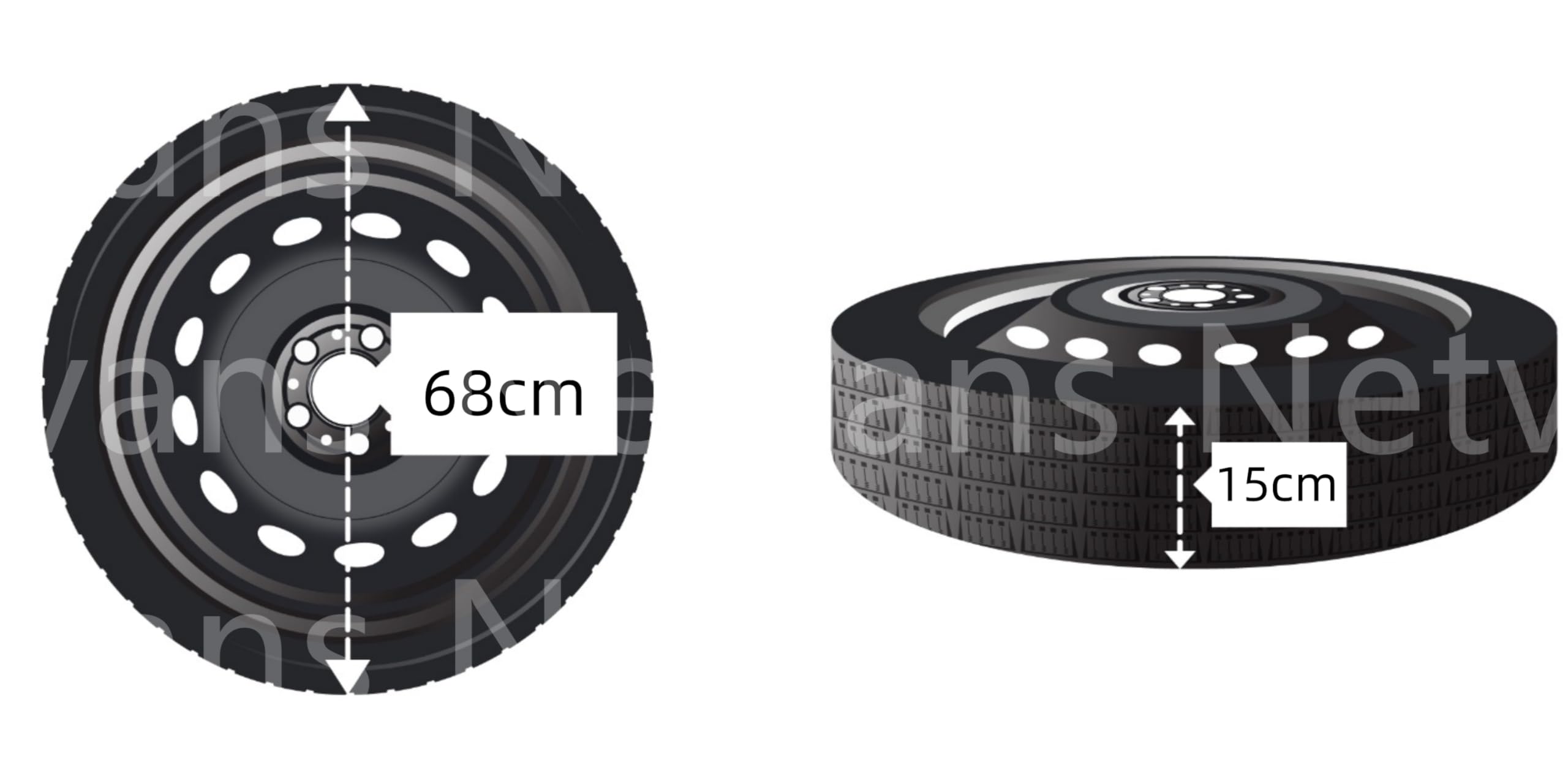 Kit Ruotino di Scorta 18" compatibile con Peugeot 3008,5008 (da 2017 no plug in no elettrica) Citroen C5 Aircross DS 7 (Crossback), Opel Grandland X con Cric, Chiave e Sacca 135/80r18