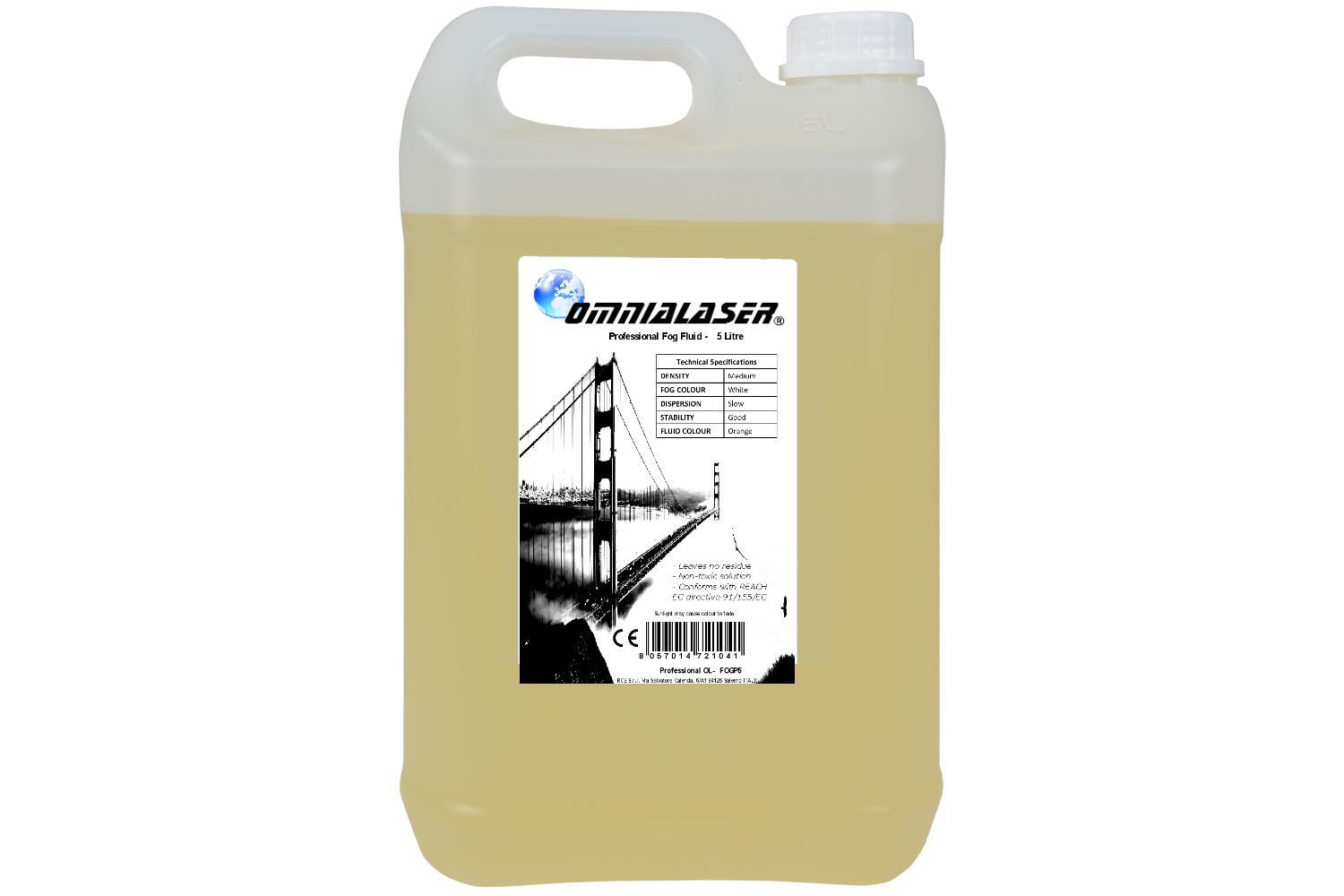 OL-FOGP5 Liquido per il fumo OmniaLaser Professional adatto per tutte le macchine del fumo 5 Litri (OL-FOGP5) … OL-FOGP5