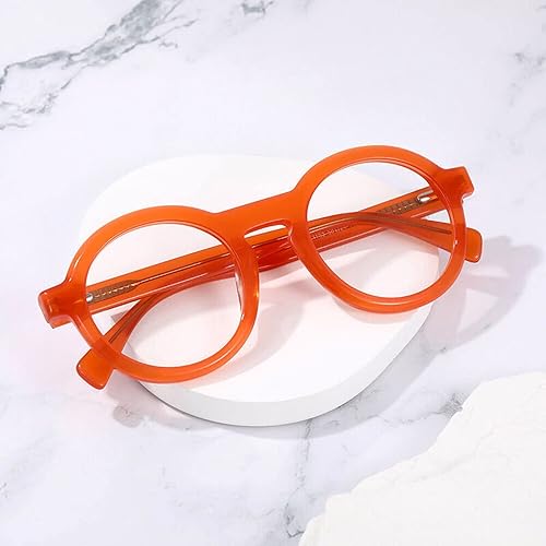 Miniatura 4 de Gafas de lectura con bloqueo de luz azul, marco de acetato redondo, ligeras, anti rayos azules, gafas para juegos de computadora