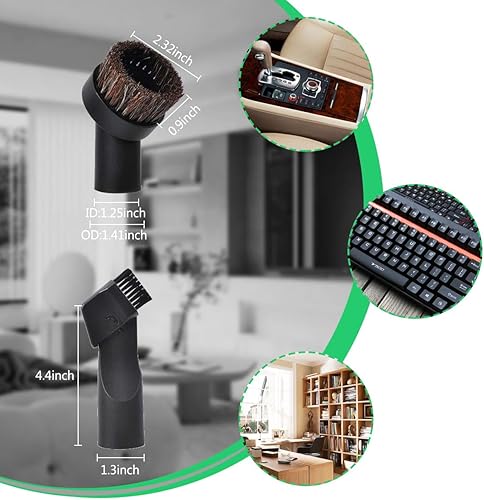 Miniatura 6 de Paquete de 10 accesorios de vacío para accesorios de aspiradora de tienda, accesorios de vacío de 1 14 pulgadas con cepillo de piso de madera dura,