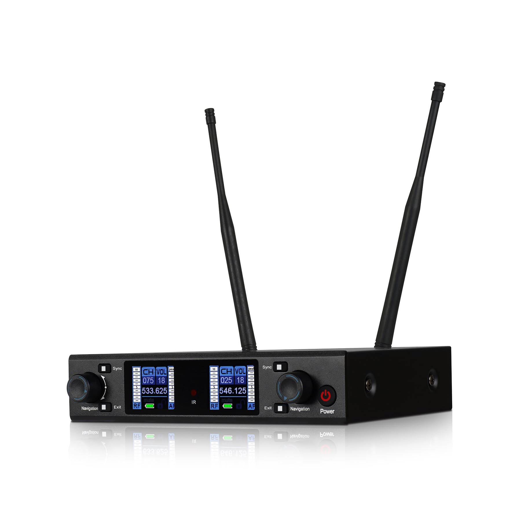 Dual Wireless Cordless Microphone mic System uhf 200 Channels Handheld Dynamic for Church Stage School 2 mics