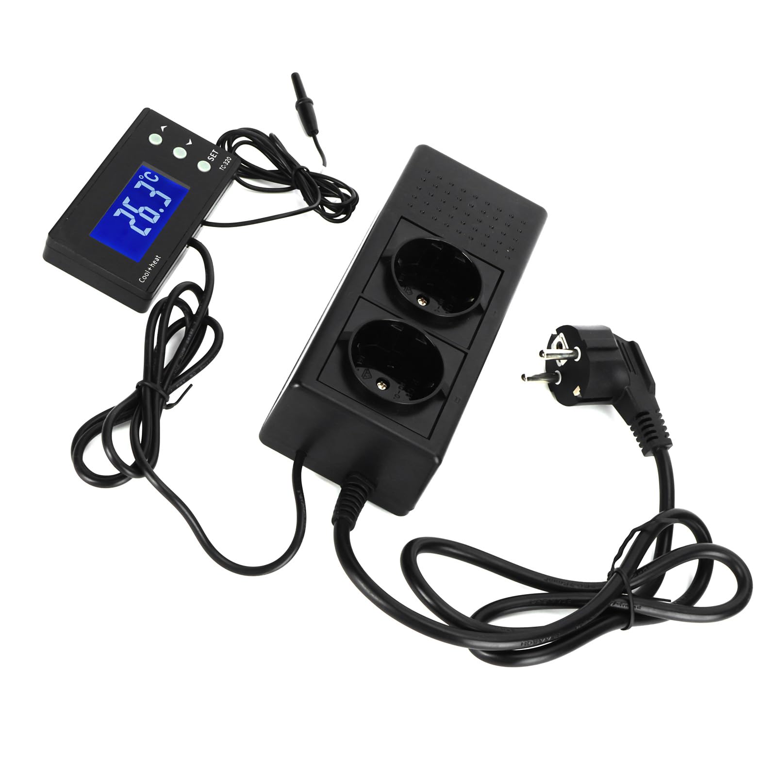 Controlador de Temperatura Digital para Incubadora de Acuario para Control y Monitoreo Precisos de la Temperatura, Regulador de Termostato Fácil de Usar para Congeladores Domésticos, Tanques