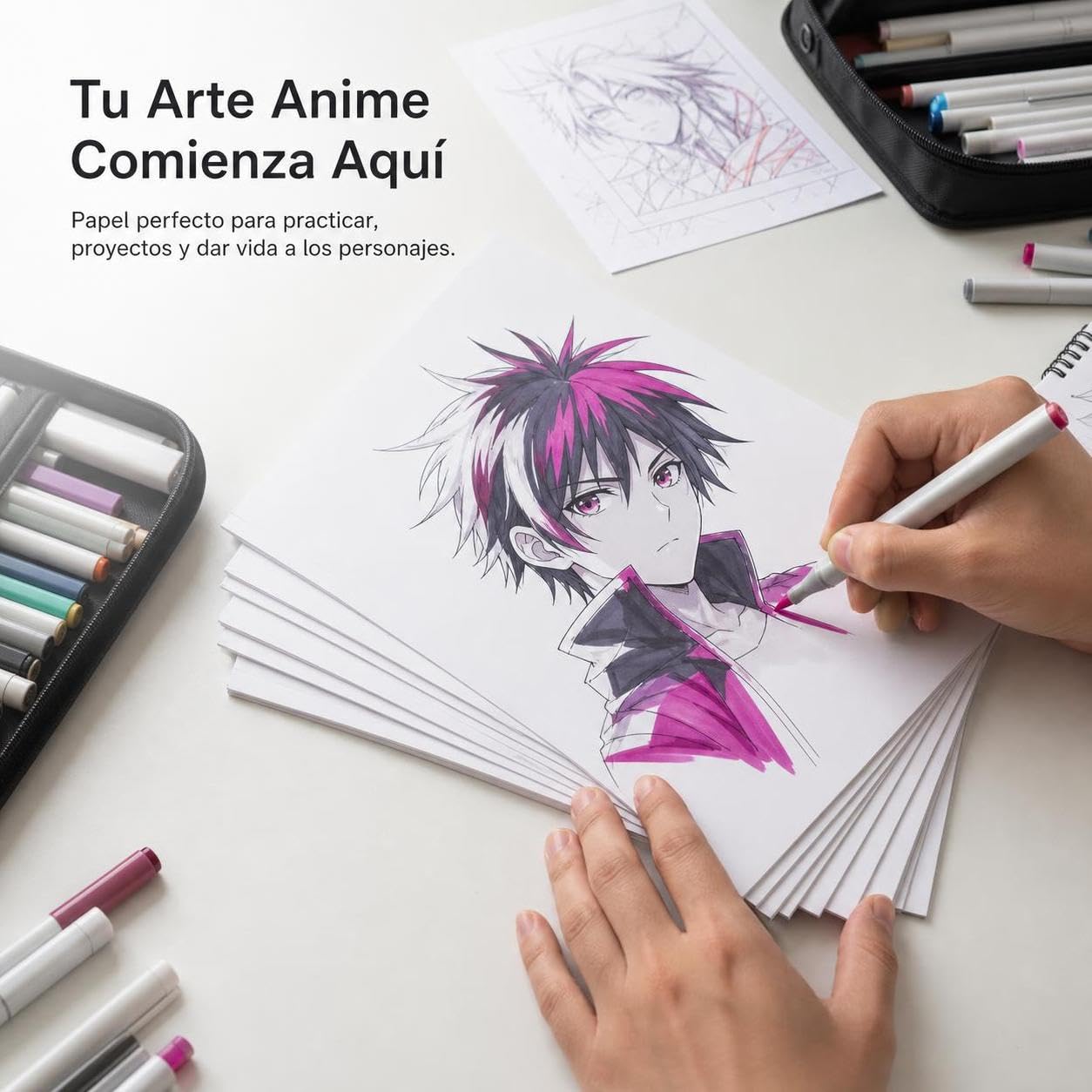Aymzbd Carta da Disegno Spessa per Pennarelli e Disegno Tecnico, Blocco di per Artisti e Studenti, per arte