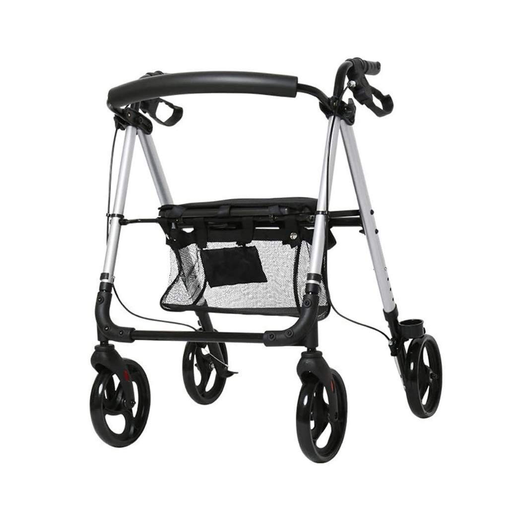 Polegaj na chodziku Dla seniorów Rollator Rollator Chodzik Chodzik Składany Kompaktowy sprzęt ułatwiający poruszanie się z torbą podsiodłową i transportem na kółkach Chodzik Laska dla osób starszych