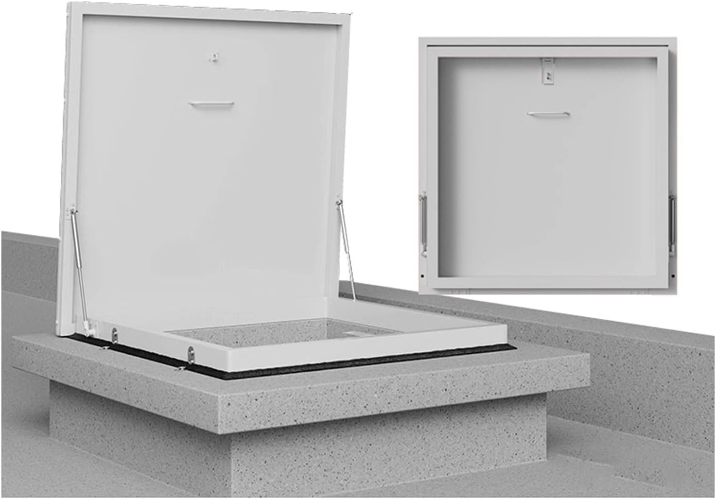 VUIKLCty Roof Escape Hatch Safety Door With Heavy-duty Galvanised Cover Plate(70x70CM/27.6x27.6in)
