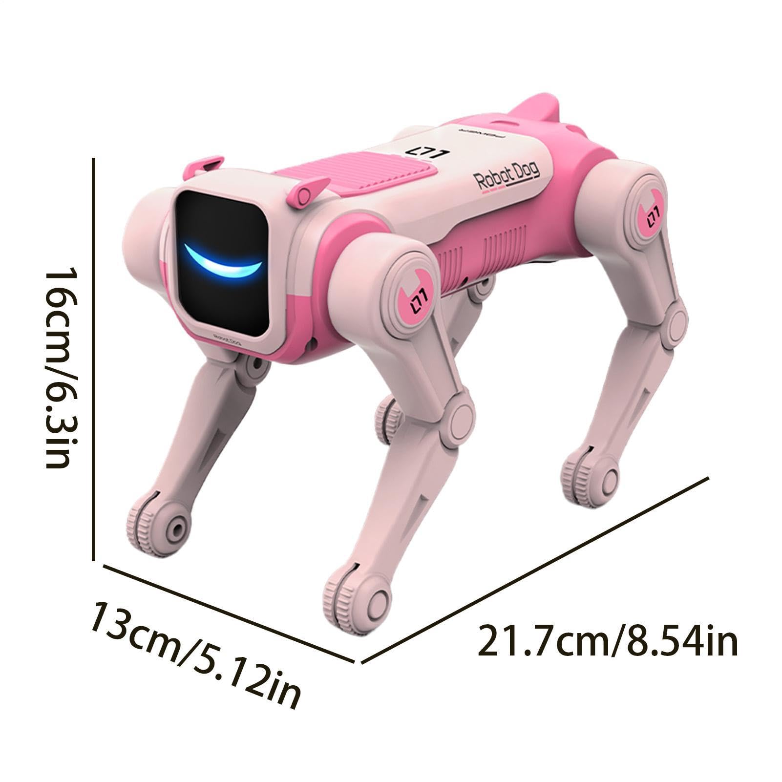 Perro Robot Con Inteligencia Artificial Control Remoto Recargable USB 2,4 | Juguete De Mascota Robótica Con IA para Niños Niñas Juego Aprendizaje Educación Entretenimiento Interior Habitación