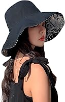 Vista 8 de Sombreros reversibles florales para el sol, protección UV, con protección UPF y ala ancha y correa de barbilla para mujer