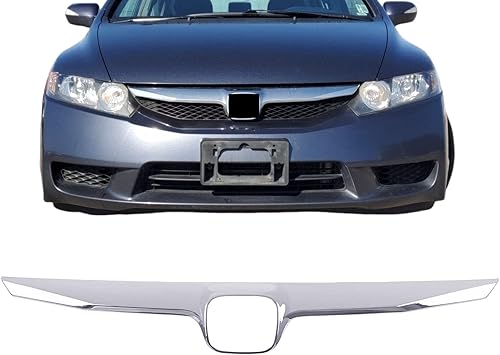 Rejilla cromada delantera compatible con Honda Civic Hybrid 71122SNAA50 HO1210127 2009-2011